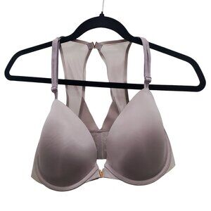 Victoria's Secret Lined‎ Demi Gray Mesh Keyhole Front Close Underwire Bra 34DDD